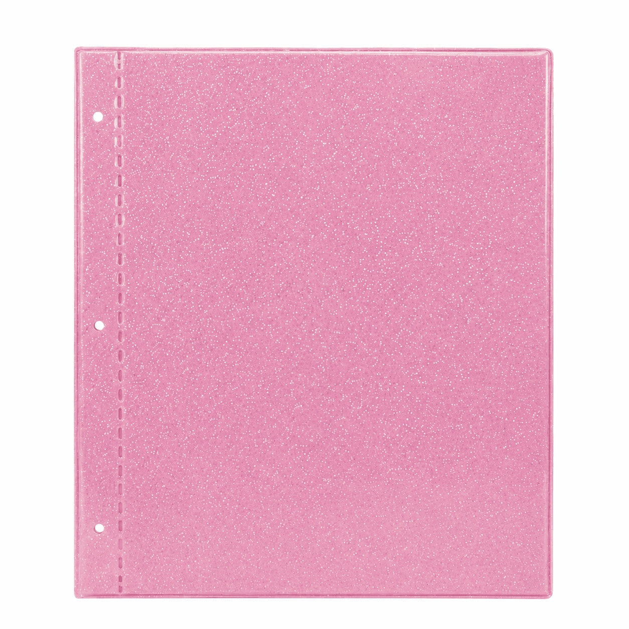 Pasta separable rosa escarchada 3 tornillos tamaño carta, fabricada en Colombia - Paperfas