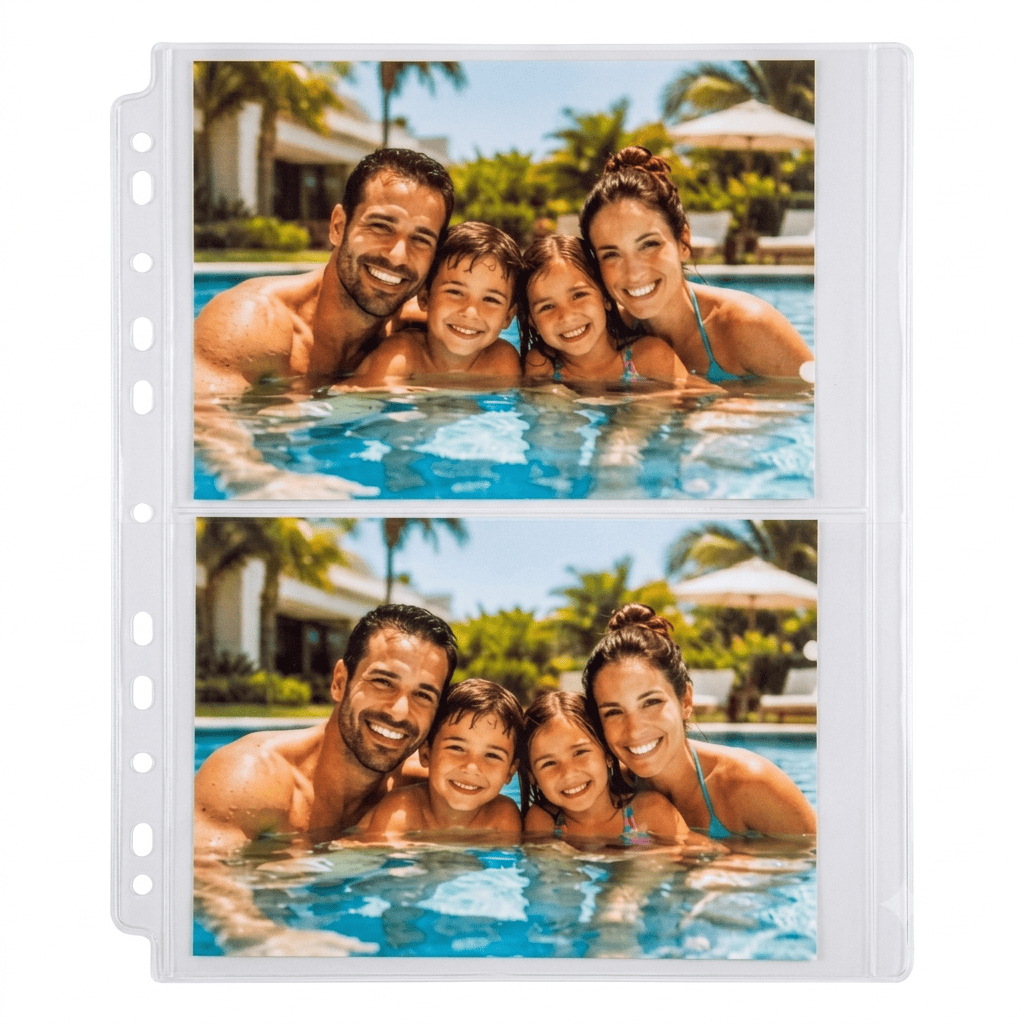 Hoja protectora para 2 fotos tamaño carta, incluida en álbum de fotos fabricado en Colombia - Paperfas