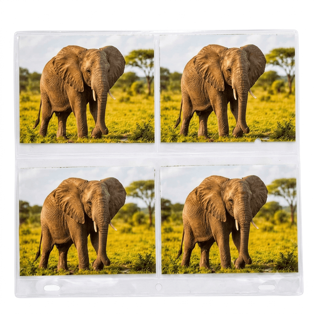 Hoja protectora para 4 fotos tamaño carta, incluida en álbum de fotos fabricado en Colombia - Paperfas