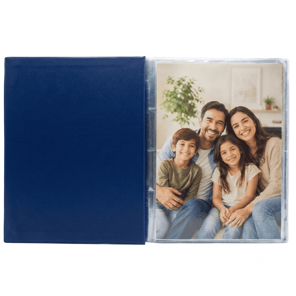 Hoja protectora para 1 foto completa tamaño carta, incluida en álbum de fotos fabricado en Colombia - Paperfas