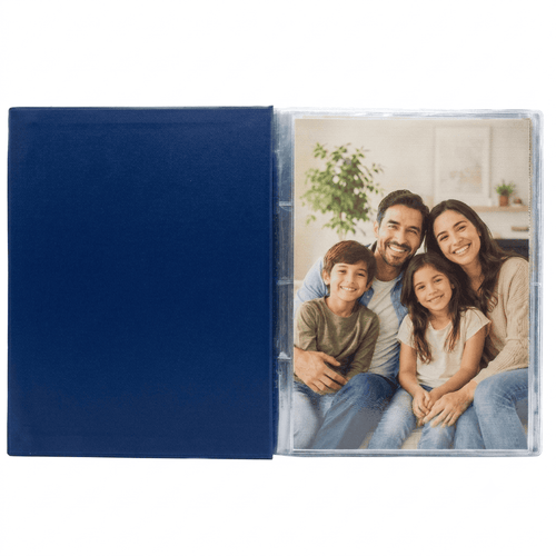 Hoja protectora para 1 foto completa tamaño carta, incluida en álbum de fotos fabricado en Colombia - Paperfas